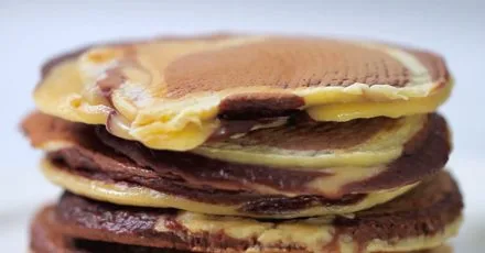 Chocolate marble pancakes