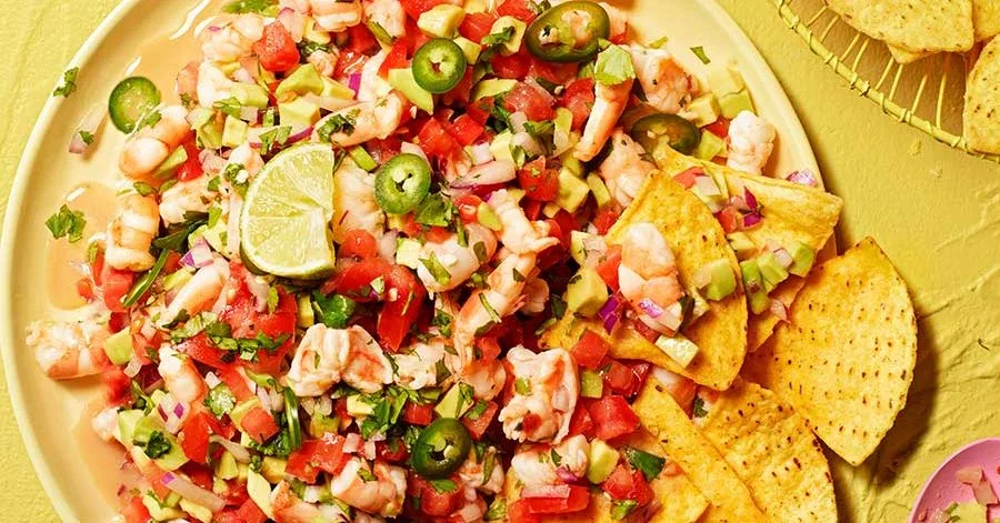 Zesty prawn & green chilli 'ceviche'