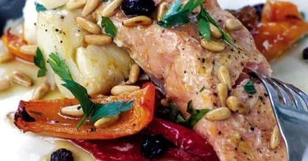 Zesty roast salmon & cod