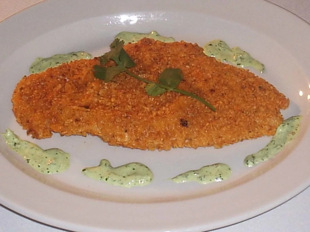 Amazon Fried Chicken Breasts With Cilantro Sauce