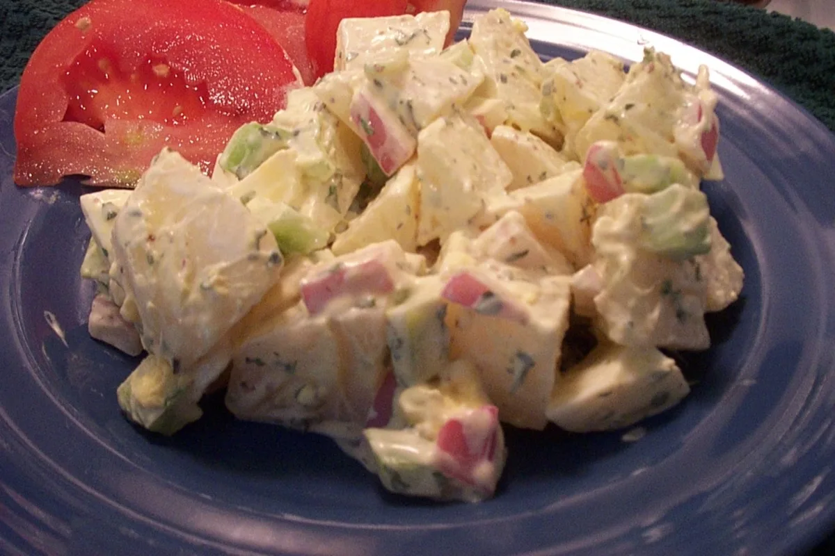 American Potato Salad With Hard-Boiled Eggs and Sweet Pickles