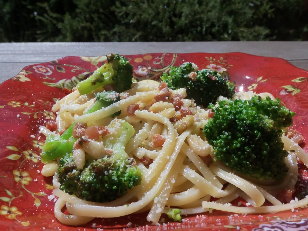 Angel Hair Pasta With Pancetta and Broccoli (Iron Chef Michael S