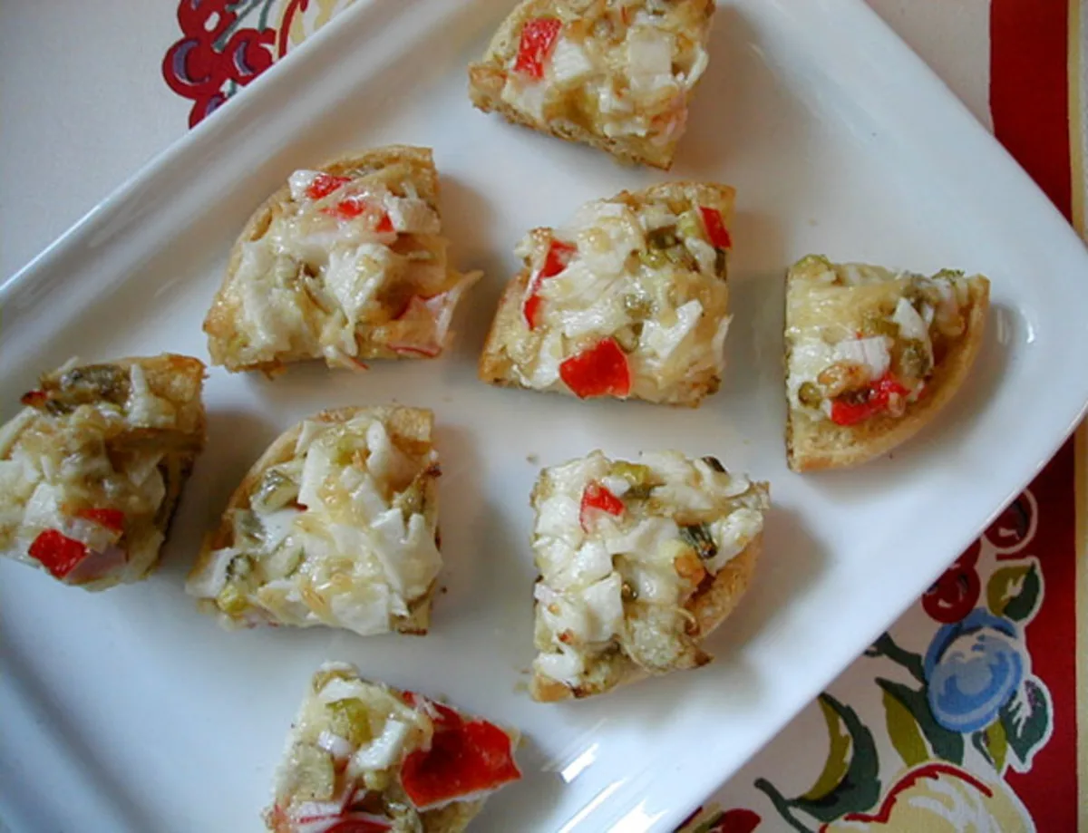 Artichoke and Crab Toasts
