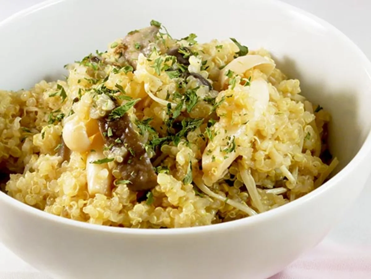 Азійський квасоляний плов з грибами (без глютену)