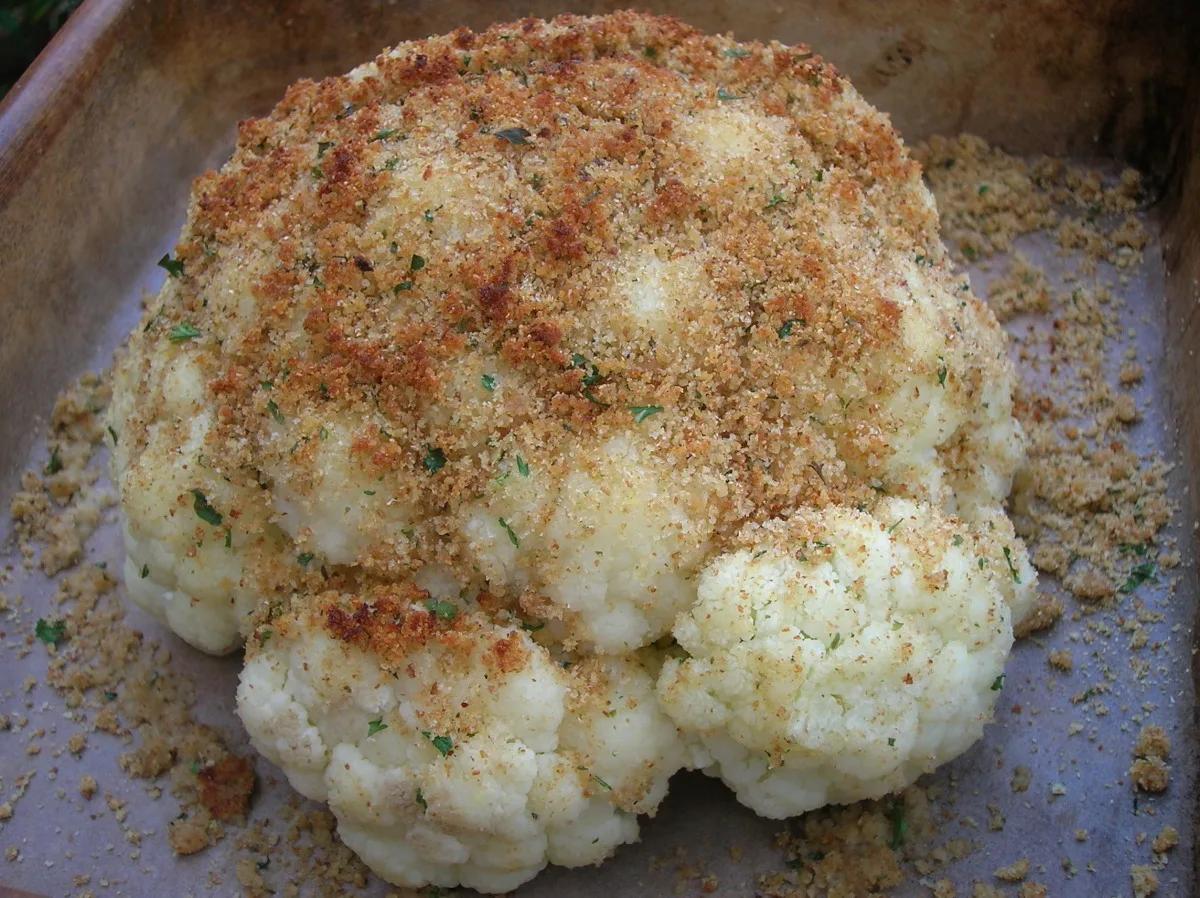Baked Cauliflower With Italian Seasoning