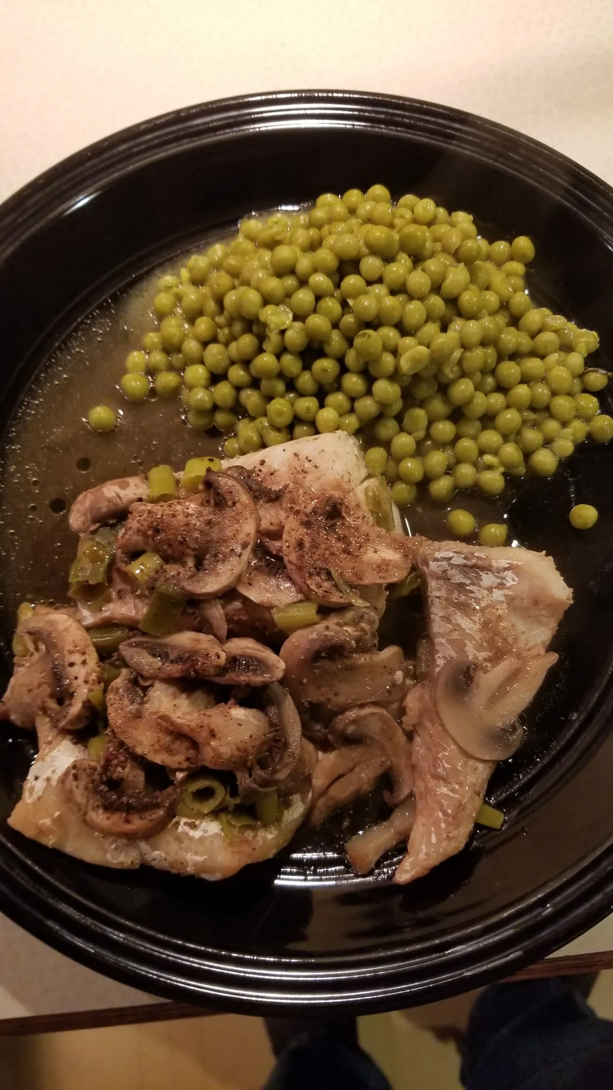 Baked Cod With Mushrooms and Scallions