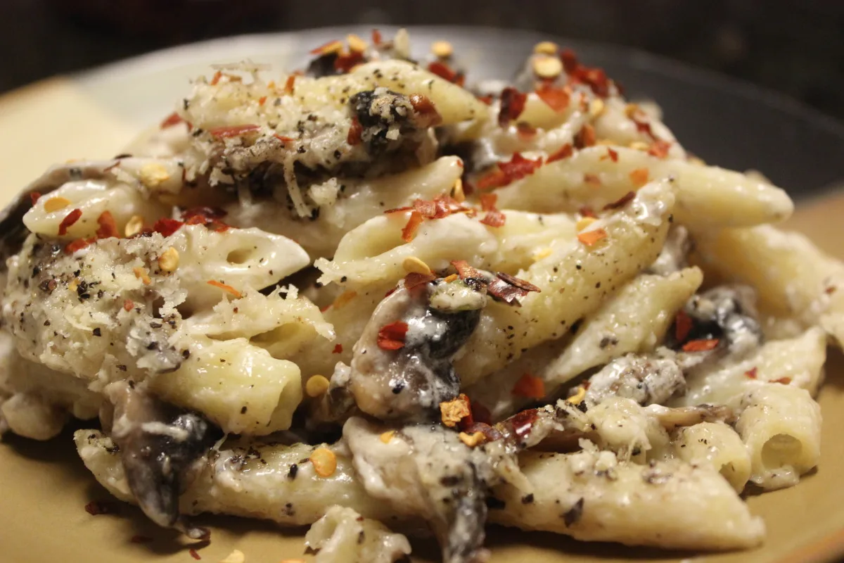Baked Mushroom and Cheese Penne