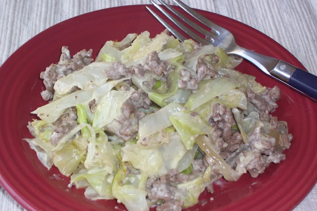 Beef & Cabbage Alfredo
