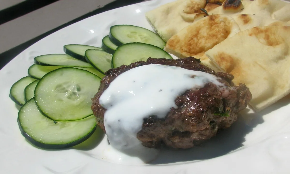 Beef Kefta Patties With Cucumber Salad