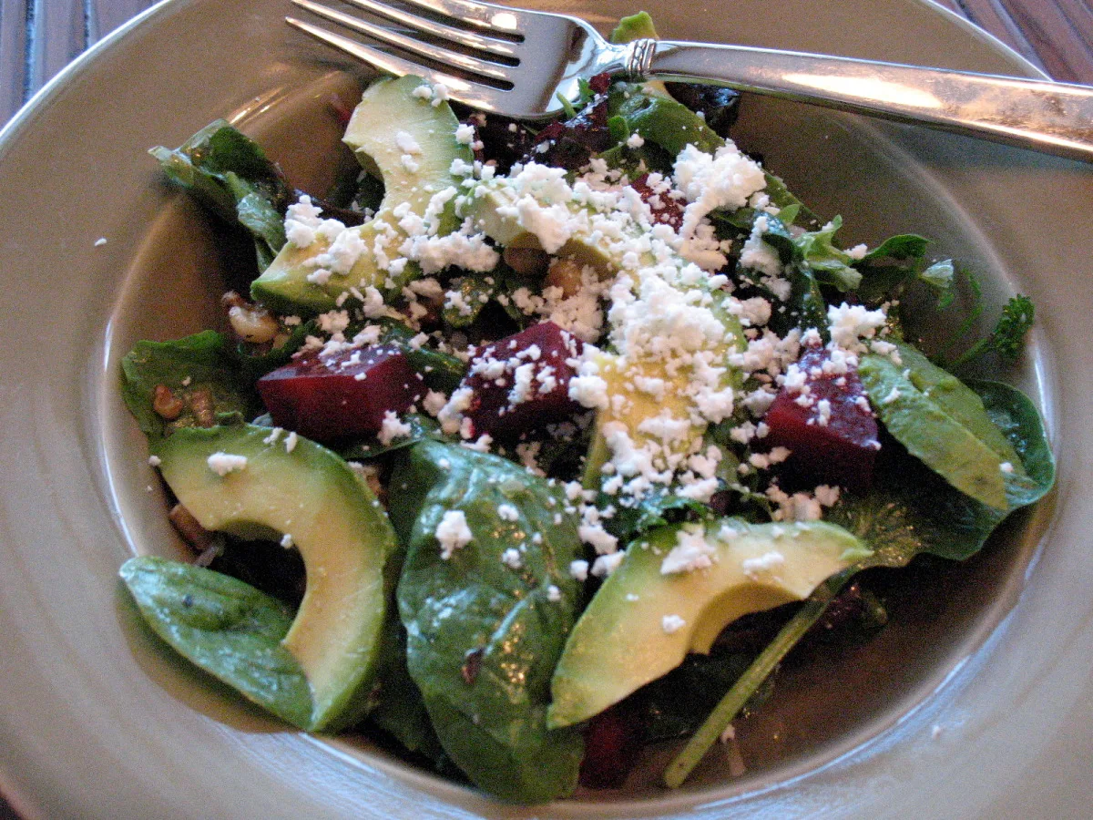 Beet, Avocado and Goat Cheese Salad