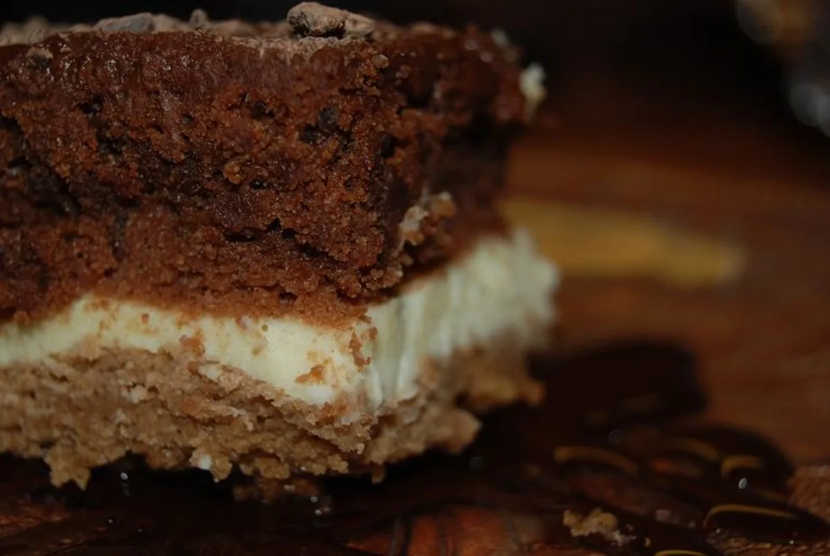 Black and White Layered Brownie Delight