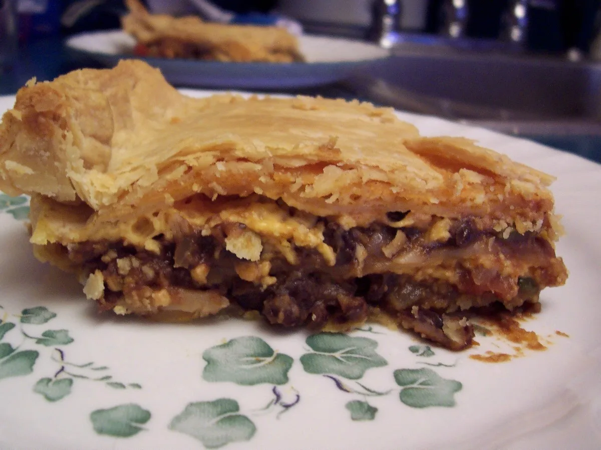Black Bean and Cheese Tortilla Pie