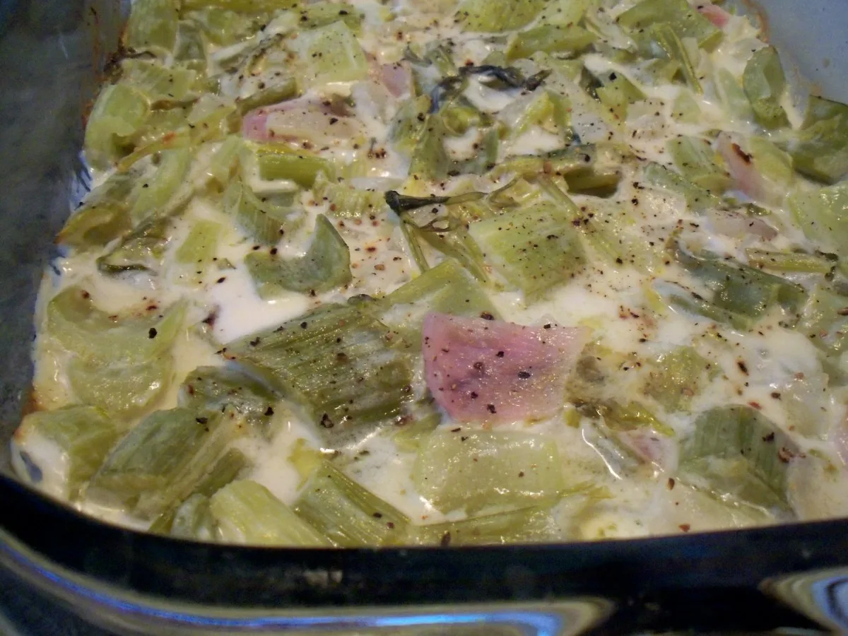 Braised Celery with Goat's Cheese