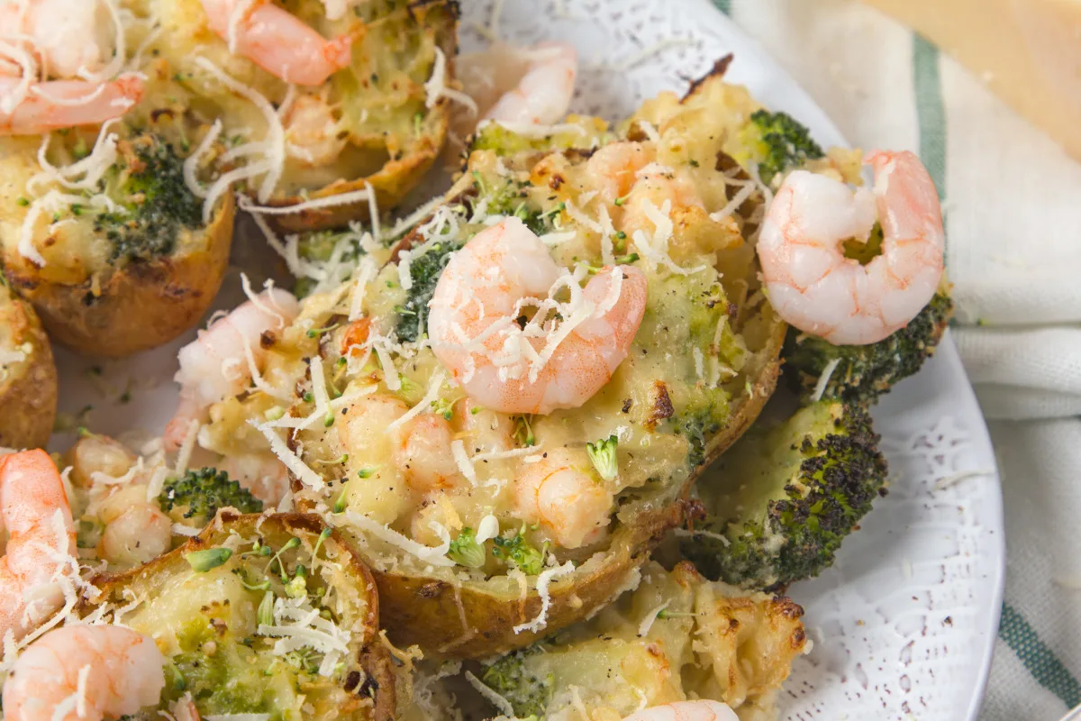 Broccoli and Shrimp-Stuffed Potatoes