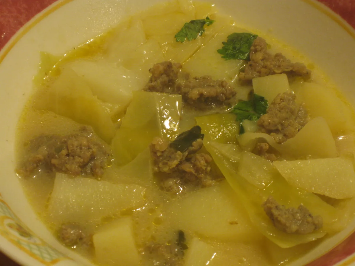 Cabbage, Potato and Sausage Soup