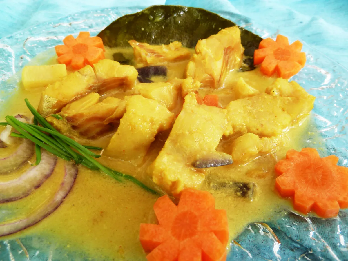 Cambodian-Style Fish Poached in Coconut Milk