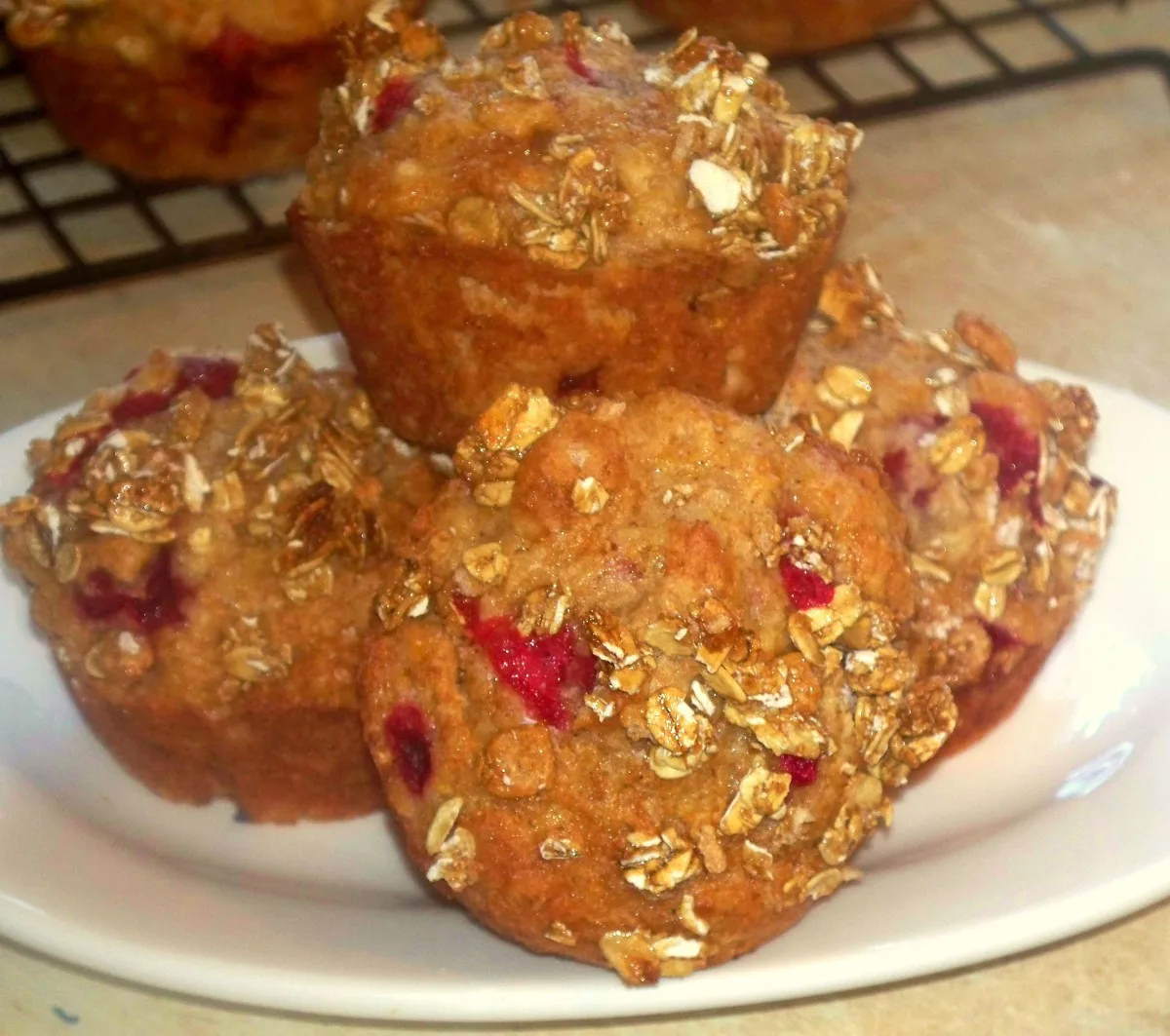 Cantaloupe Cranberry Muffins