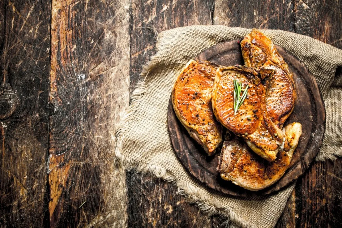 Cedar Plank Pork Chops