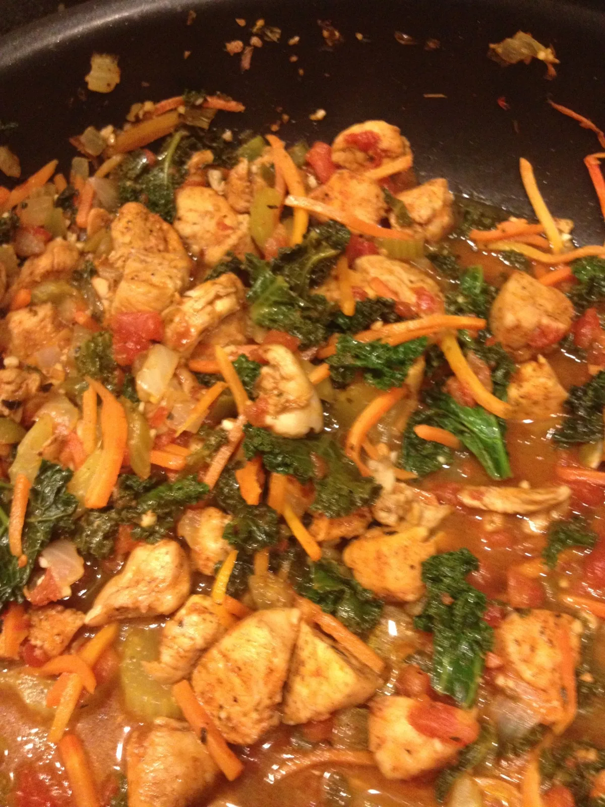 Chicken and Kale Saute With Pasta