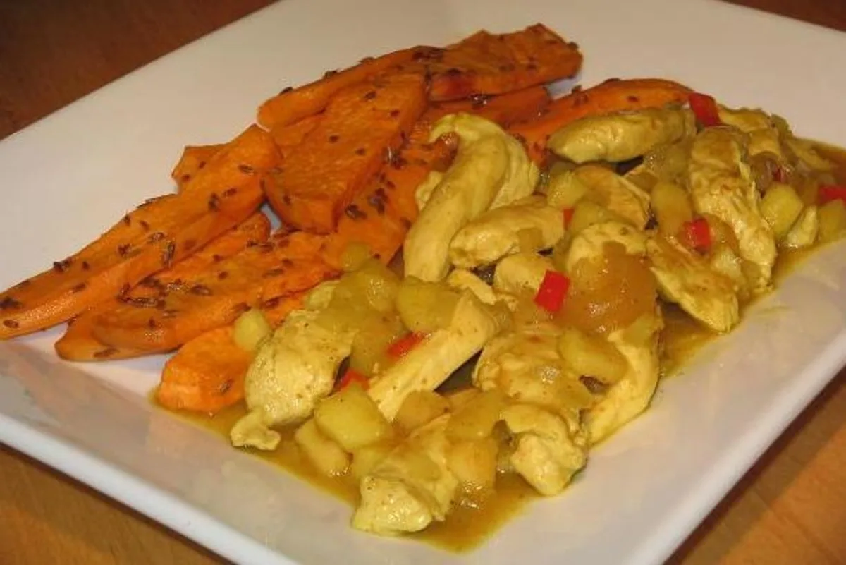 Chicken Breasts With Apple Curry Sauce