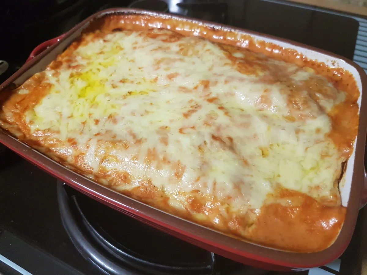 Chicken, Spinach and Ricotta Crepe Bake