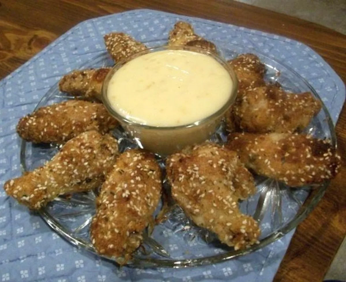Chicken Wings.... With a Sesame Honey Dip