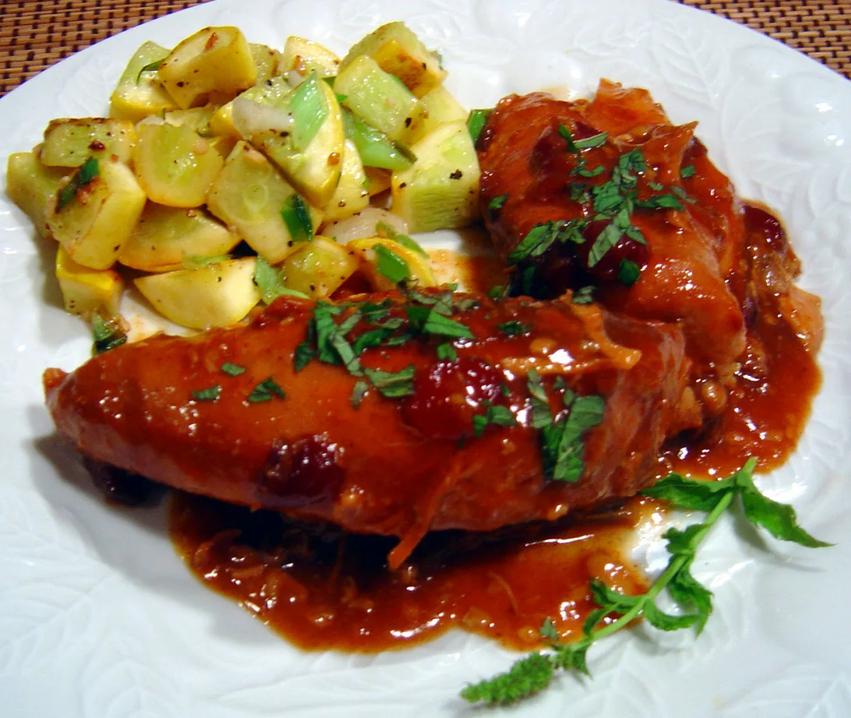 Chicken With Cranberries and Orange