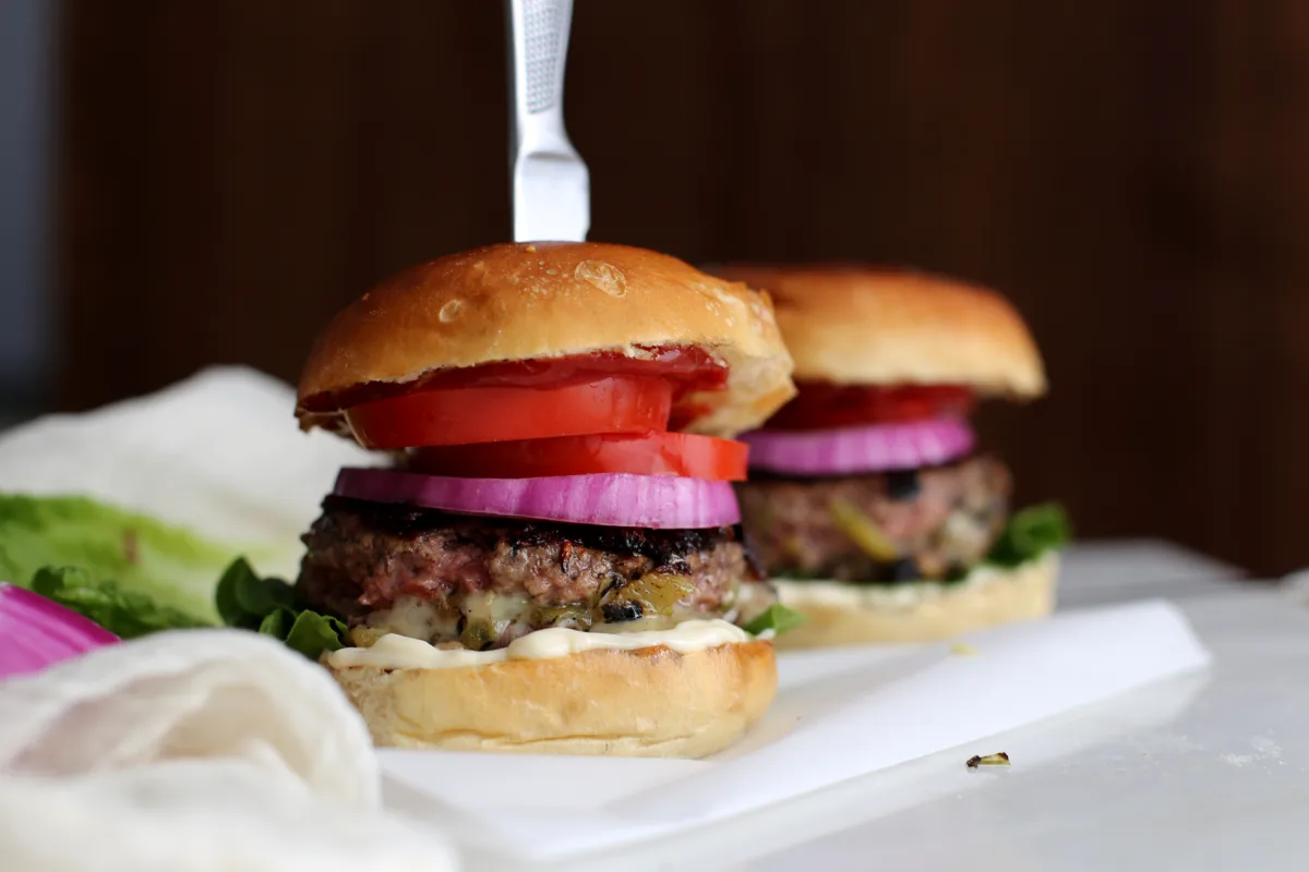 Chile Con Queso Cheeseburger