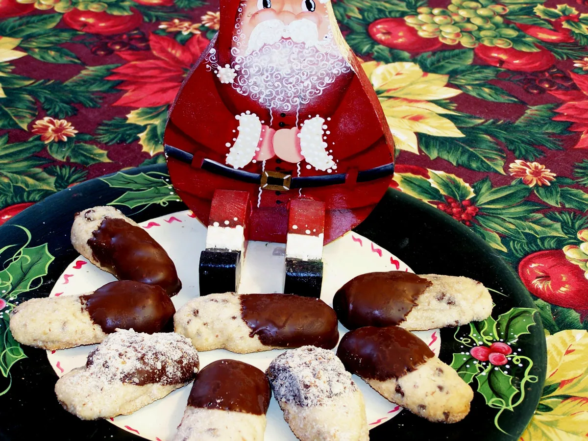 Chocolate Chip & Dipped Almond Fingers