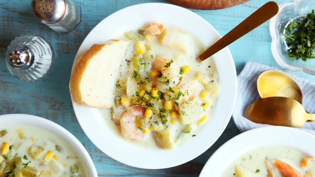 Corn Chowder With Shrimp