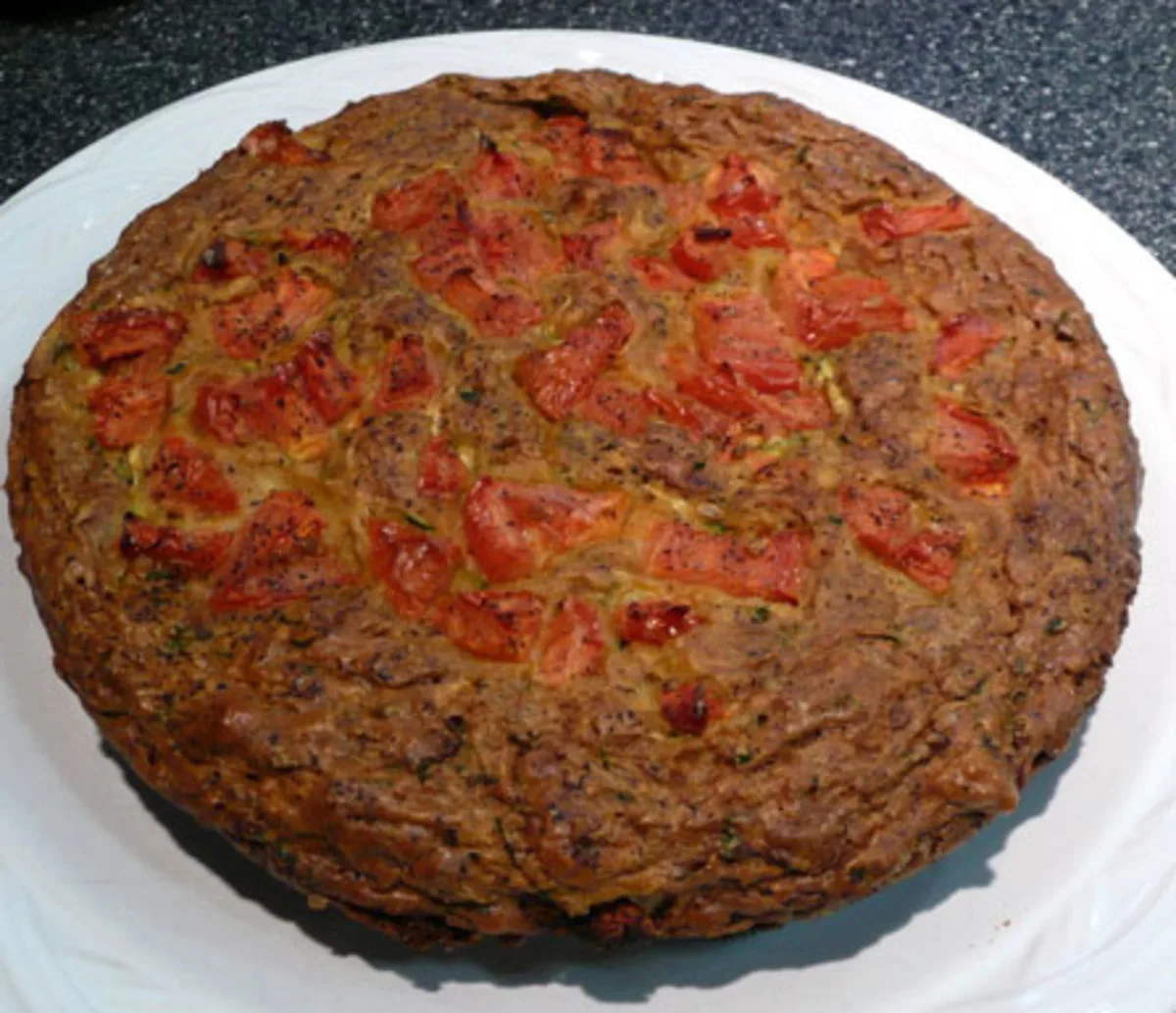 Courgette, Tomato & Paprika Cake