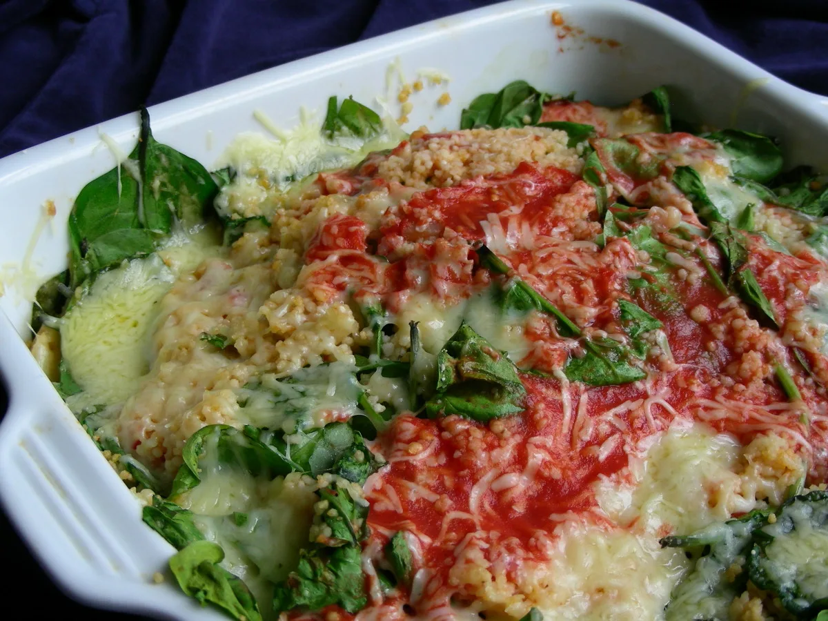 Couscous With Spinach and Pine Nuts