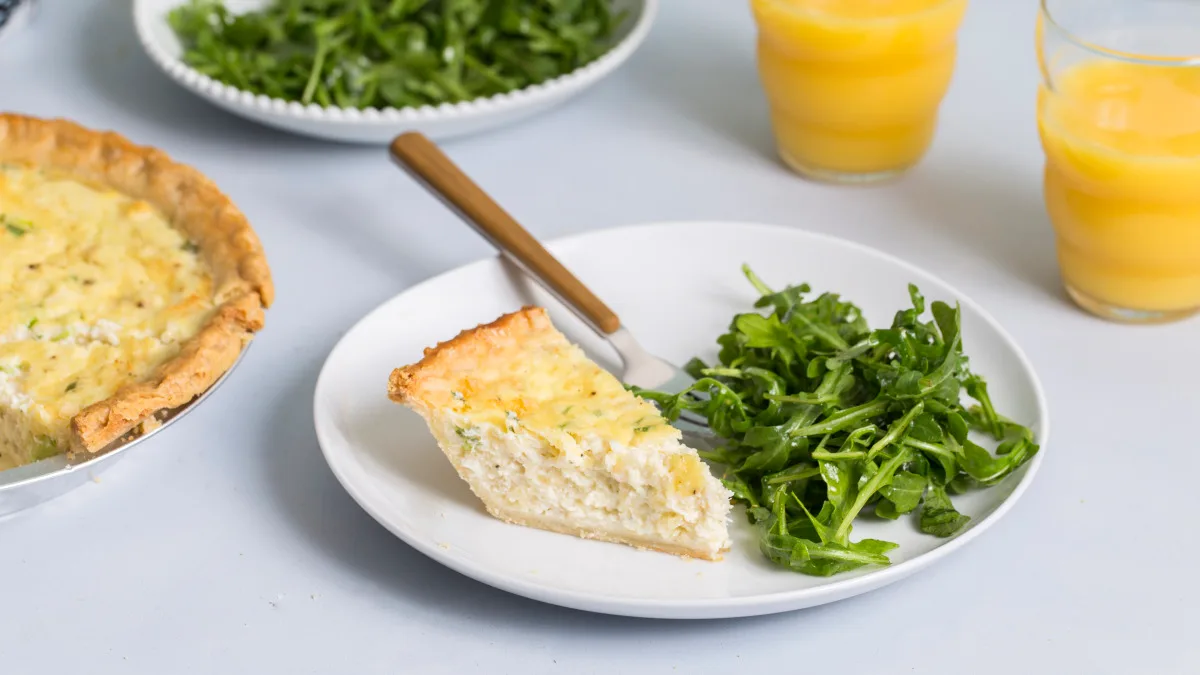 Scallion Crab Quiche