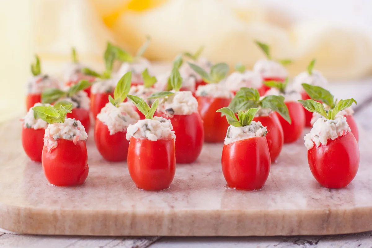 Crab Stuffed Cherry Tomatoes