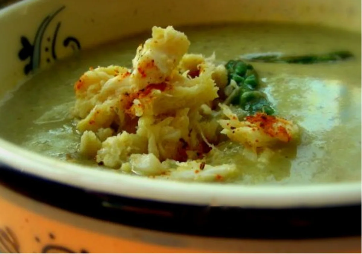 Creme D'argenteuil Au Crabe (Asparagus Soup W/Crab -- France)