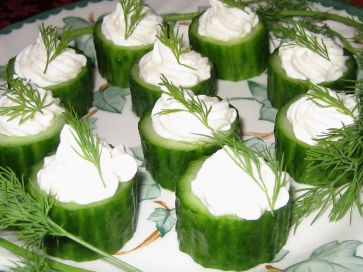 Cucumber Cups With Horseradish