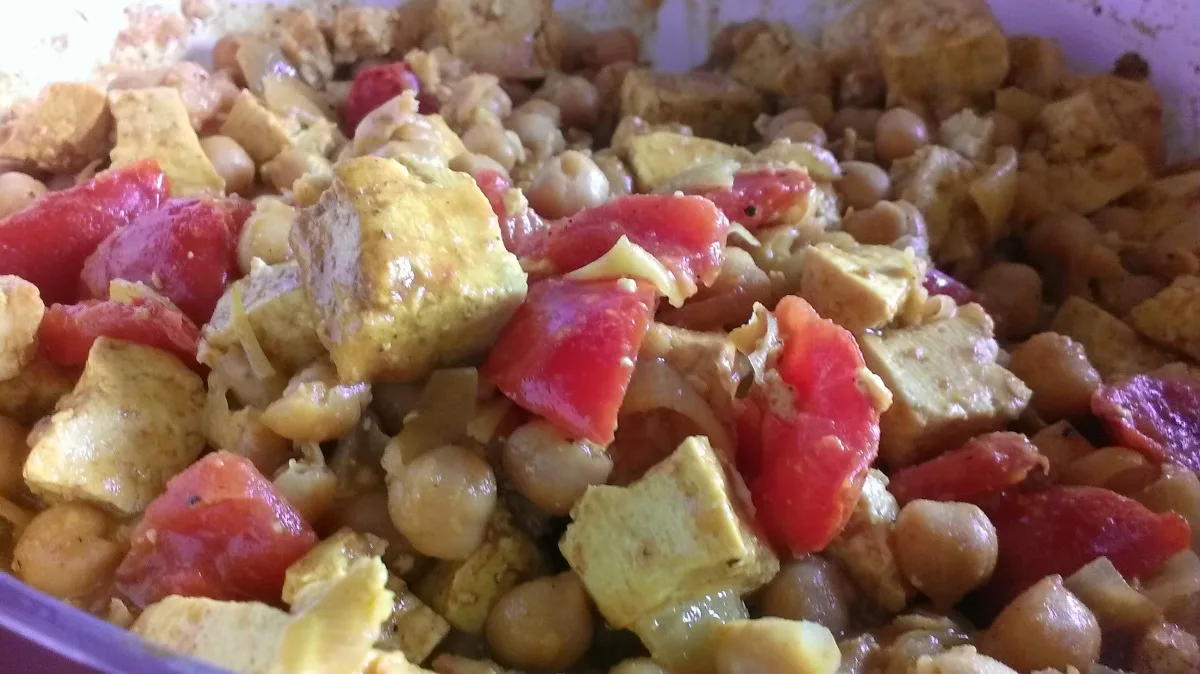 Curried Chickpeas and Tofu