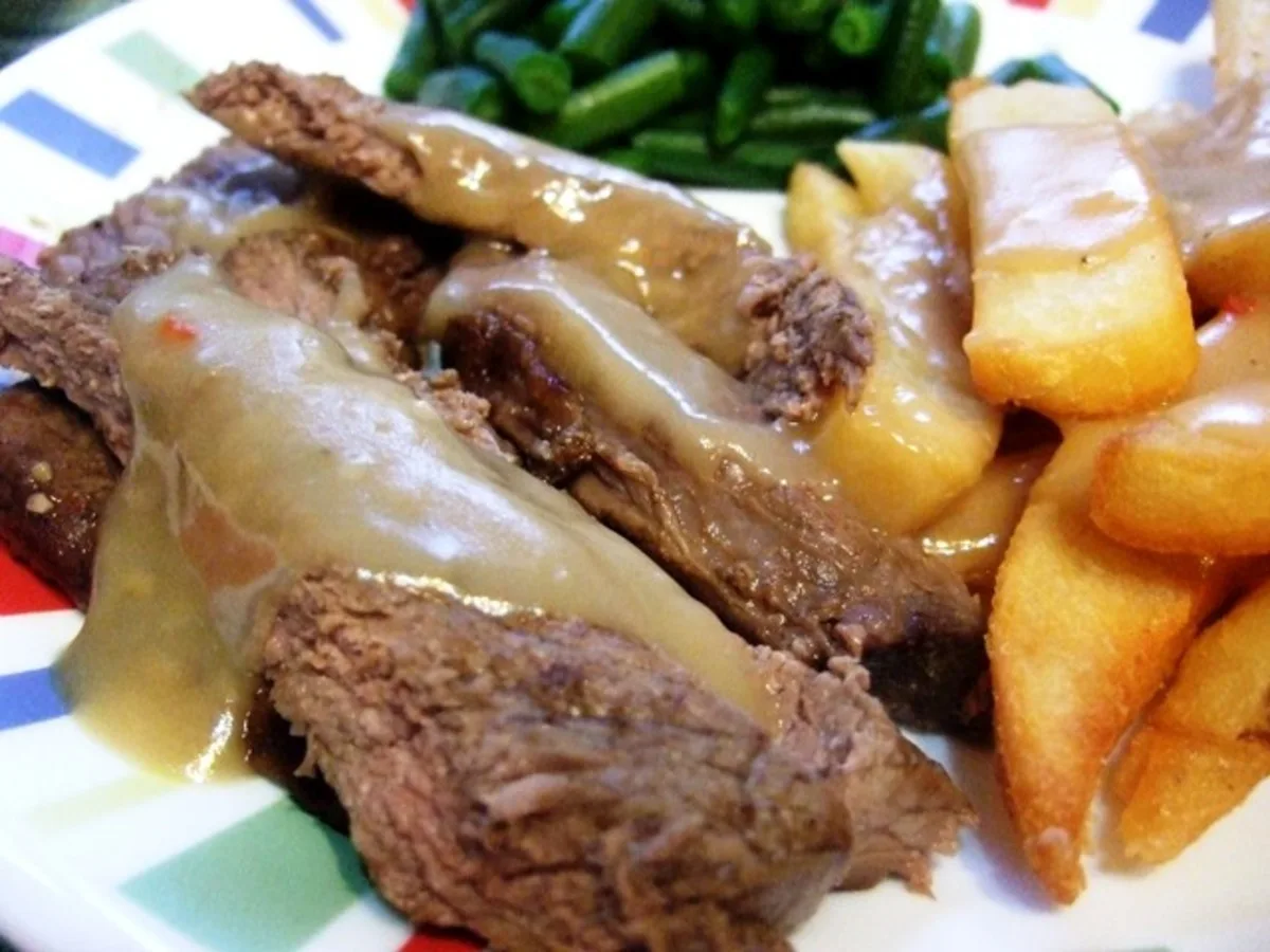 Delicious London Broil With Beefy Gravy