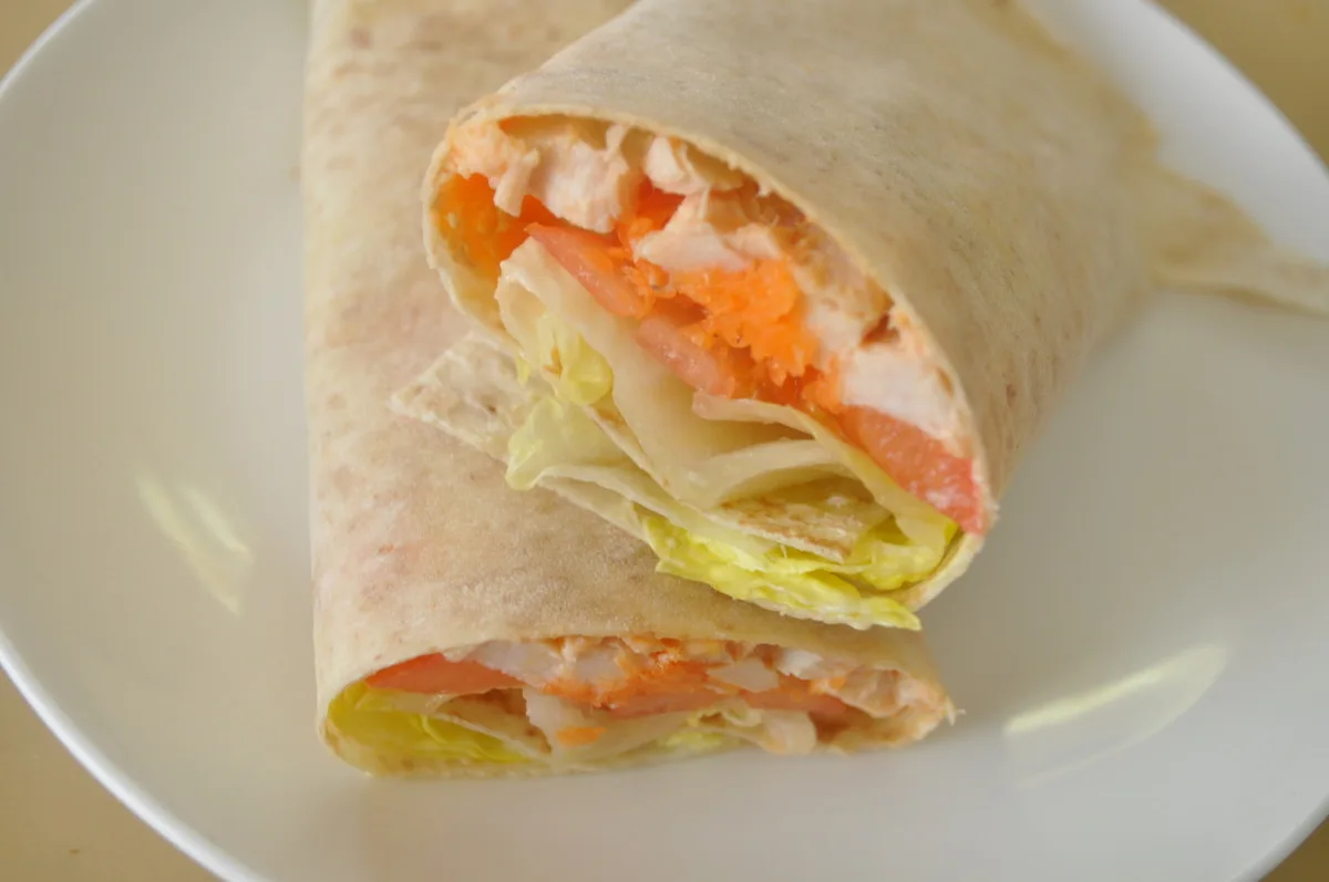 Dijon Chicken and Salad Wrap (21 Day Wonder Diet: Day 1)