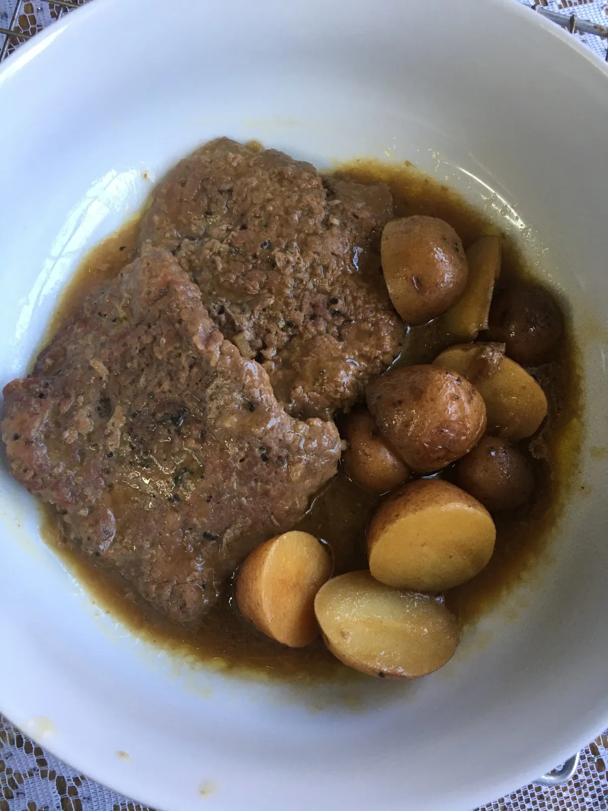 Easy Cubed Steak Casserole Crock Pot