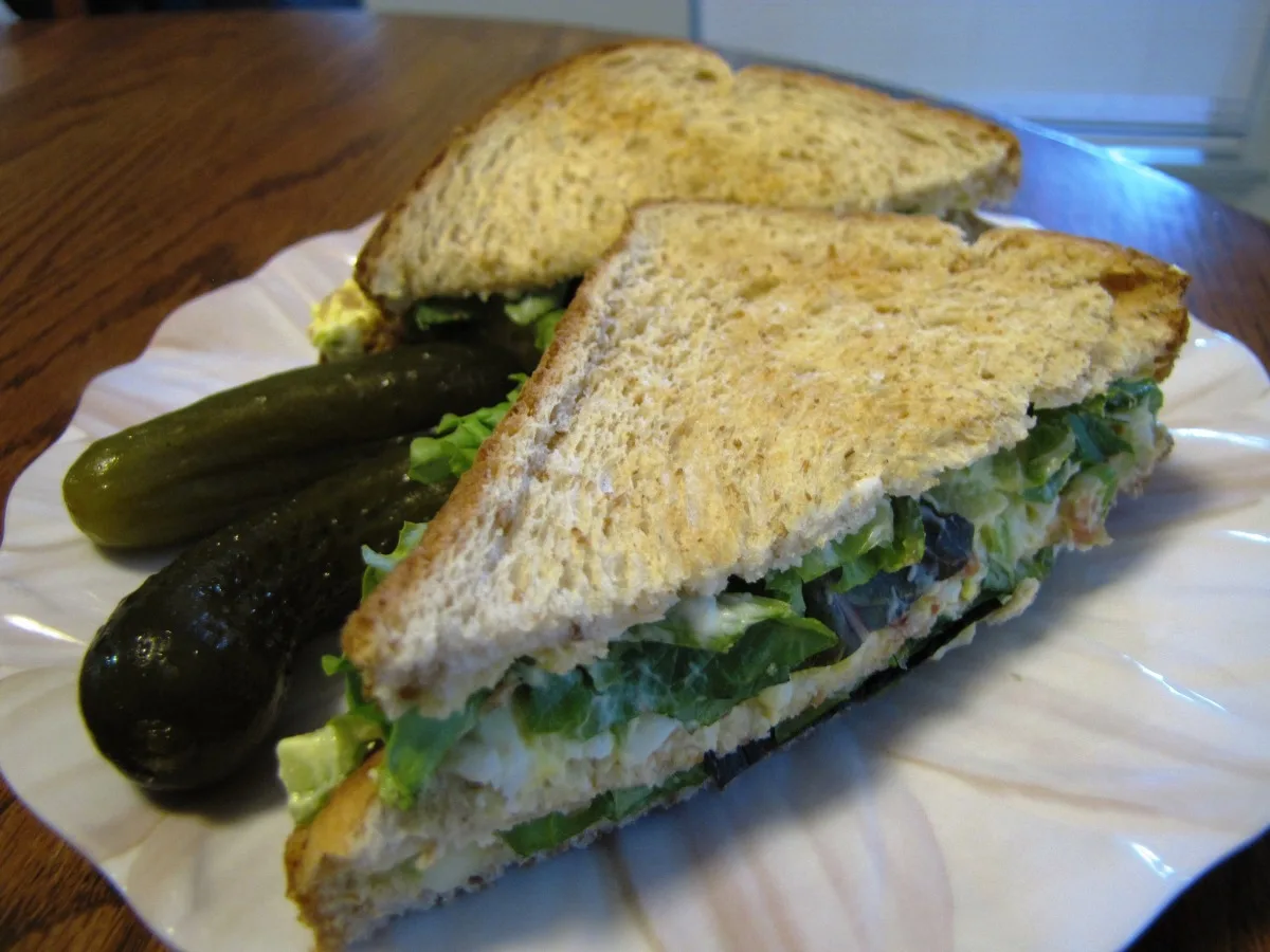 Egg Salad Club Sandwiches (Or Shrimp Salad Club)