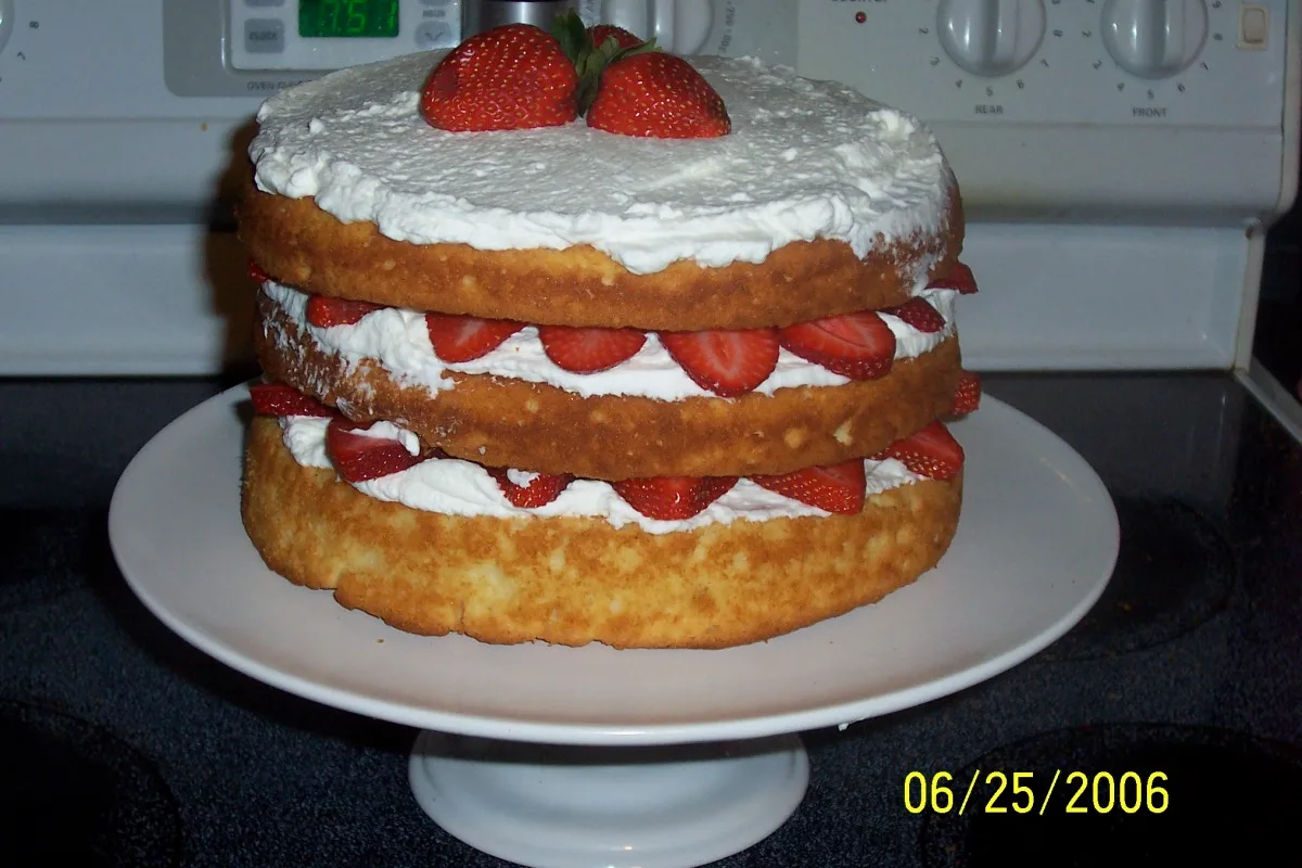 English North Country Strawberries and Cream Courting Cake