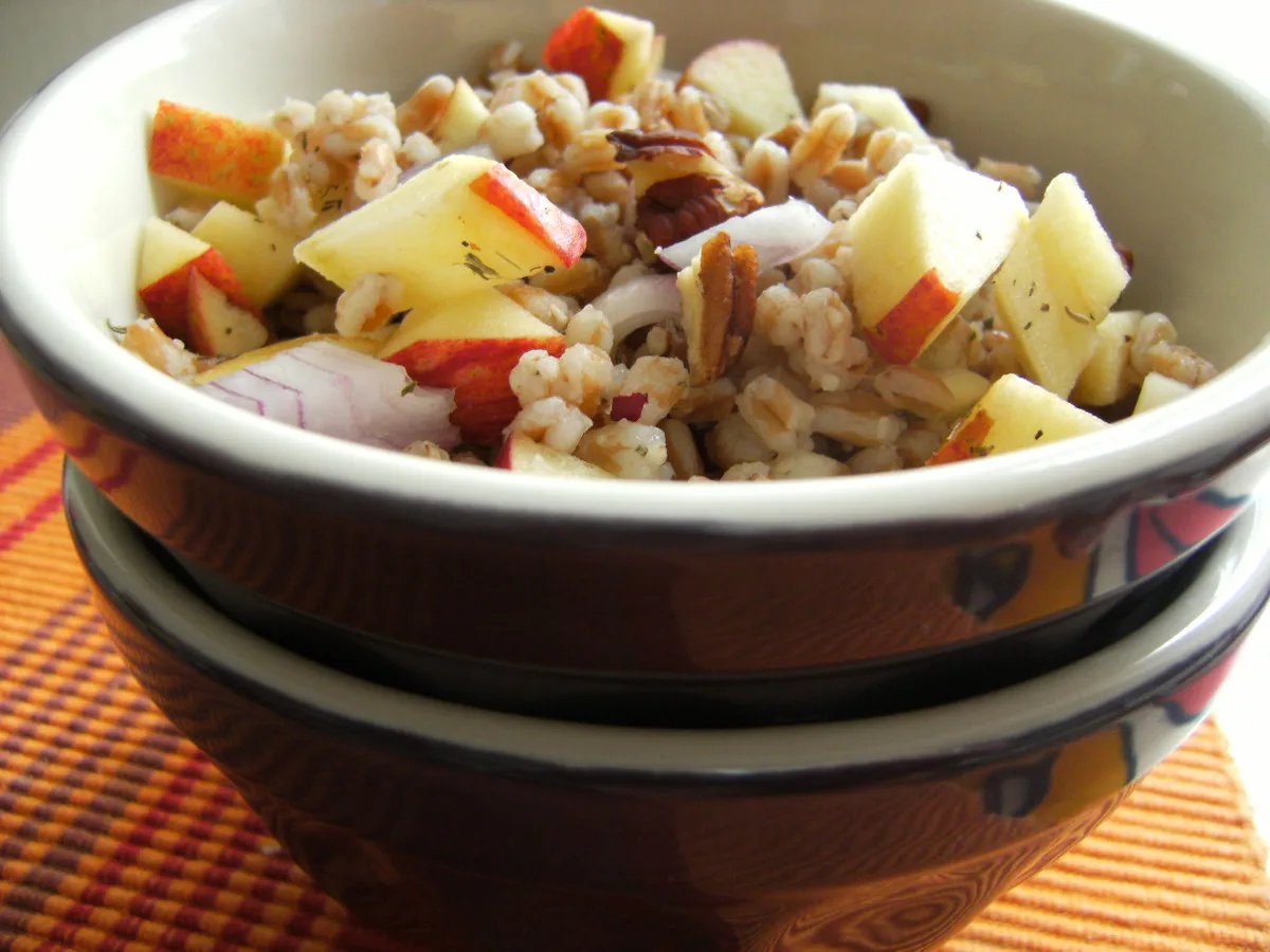 Farro, Apple and Pecan Salad