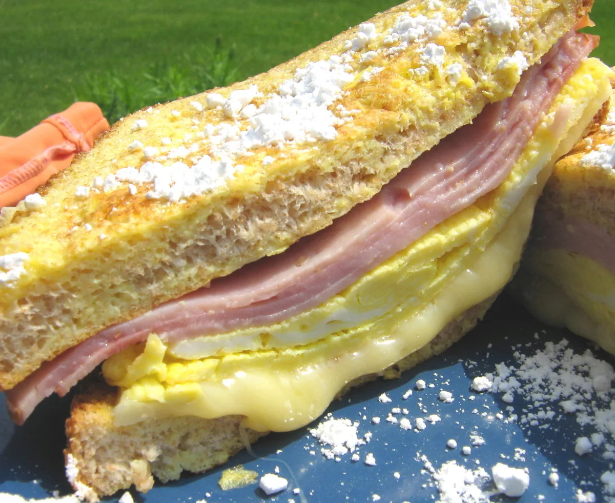 French Toast Breakfast Sandwich With Canadian Maple Syrup