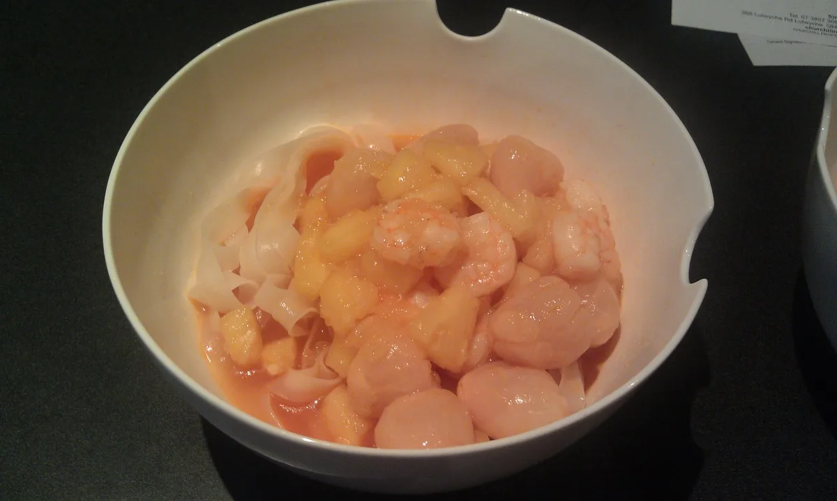 Fresh Pineapple and Lychee Chicken - Empress of China, San Fran