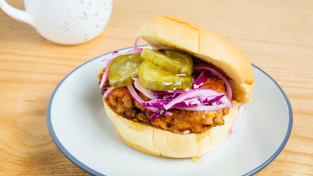 Fried Chicken Sandwich With Hot Honey