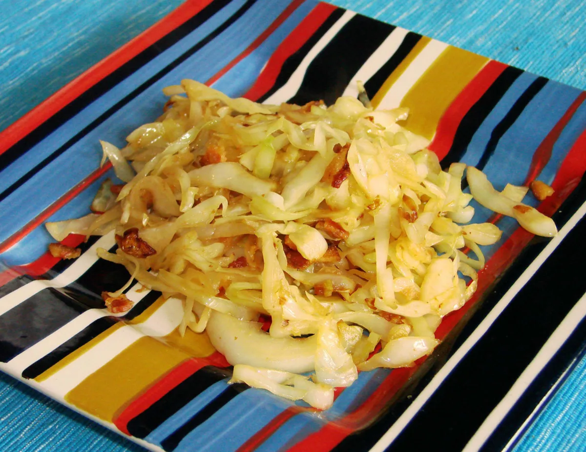 Fried Coleslaw With Bacon