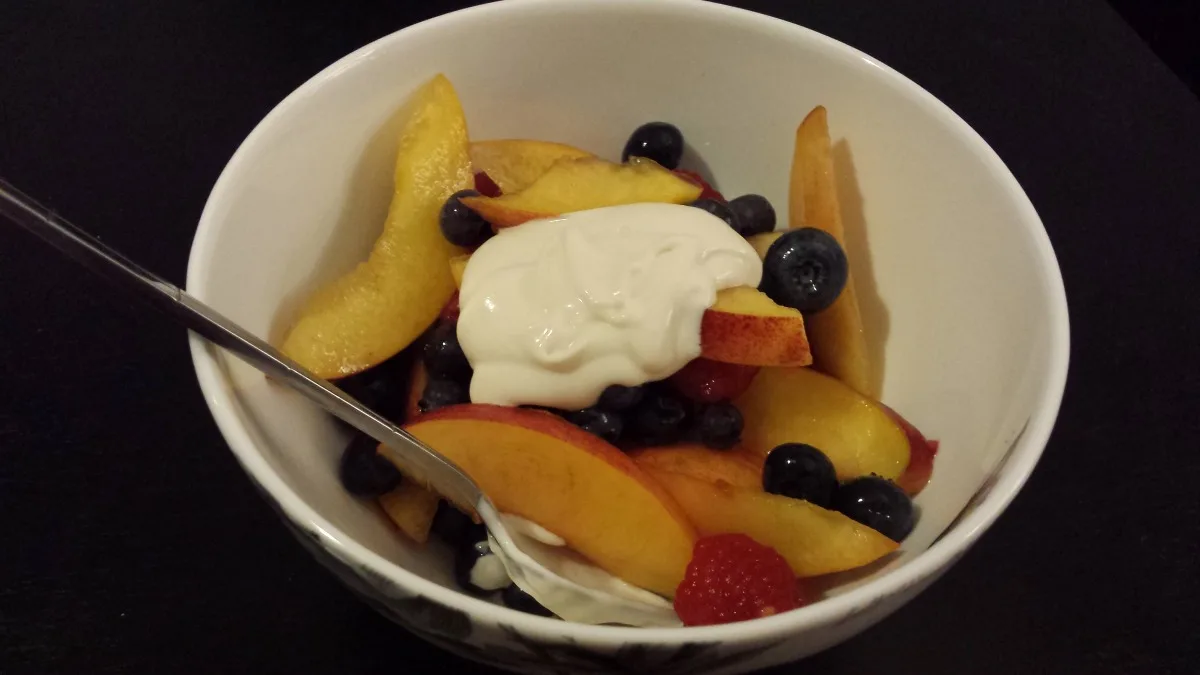 Fruit Salad With Easy Crème Fraiche