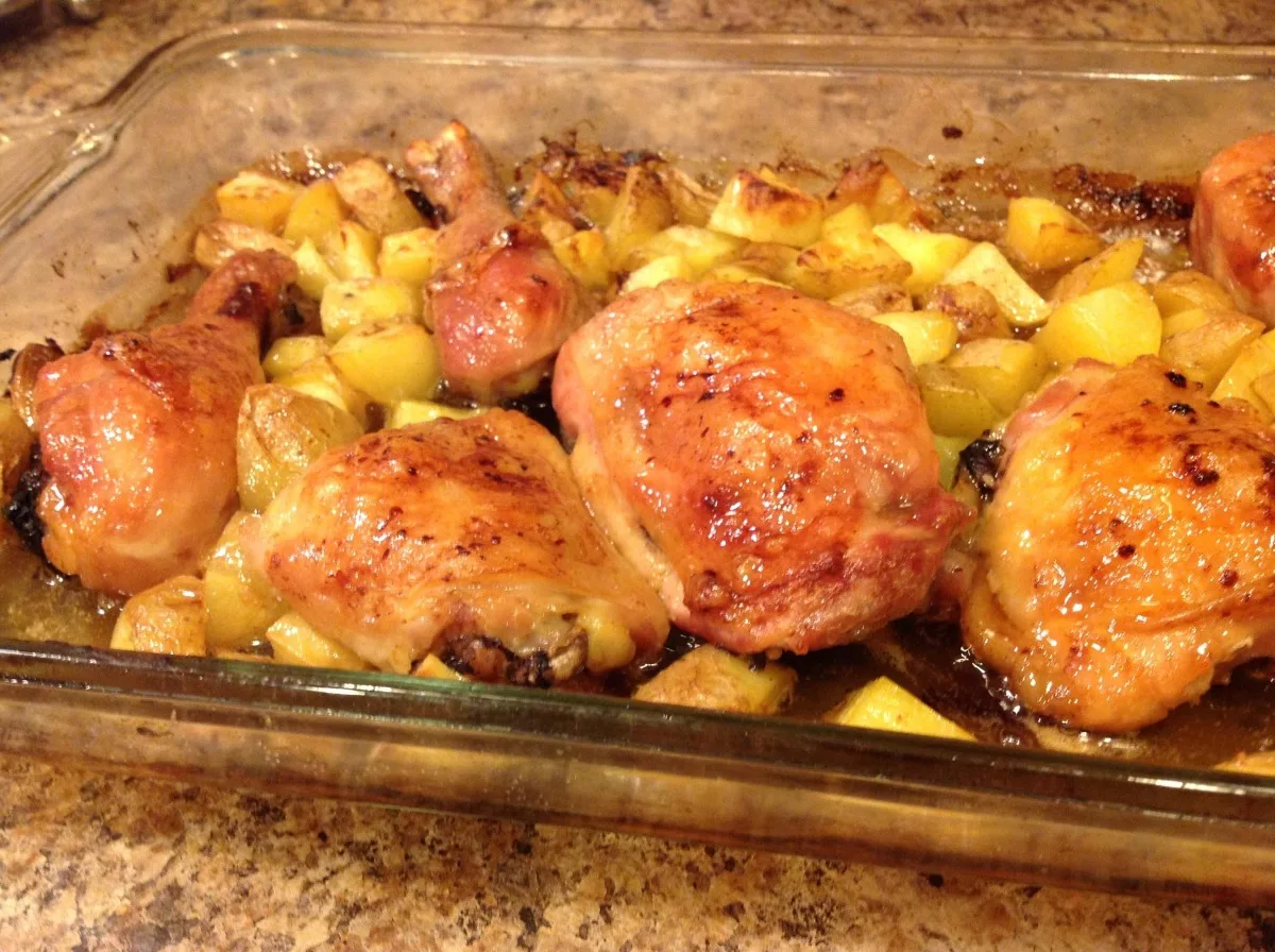 Garlic Roasted Chicken With Maple Glaze