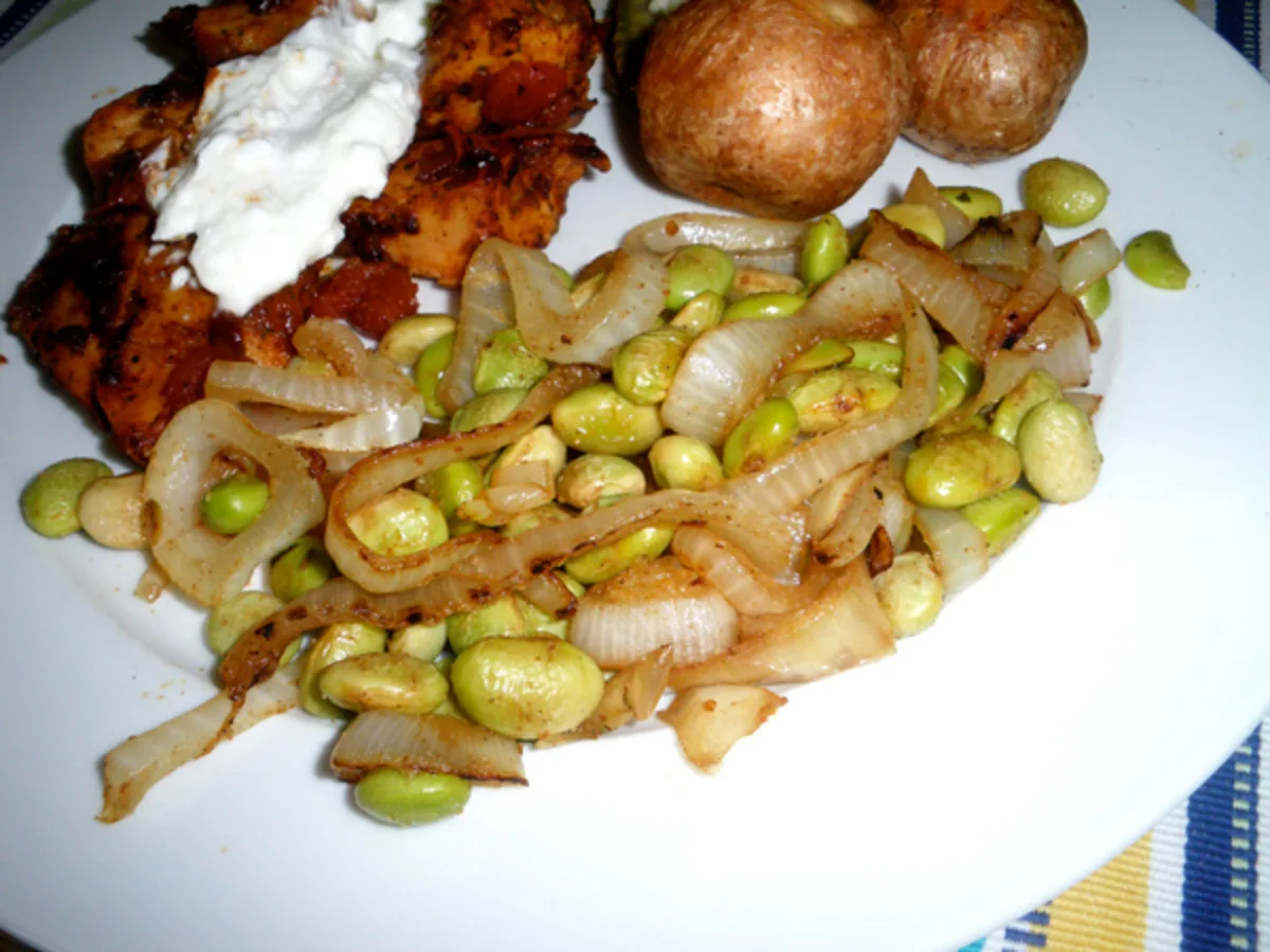 Garlicky Edamame (Ww 2 Points)
